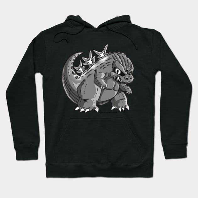 King of the Cute Monsters (Minus Color) Hoodie by MorenoArtwork